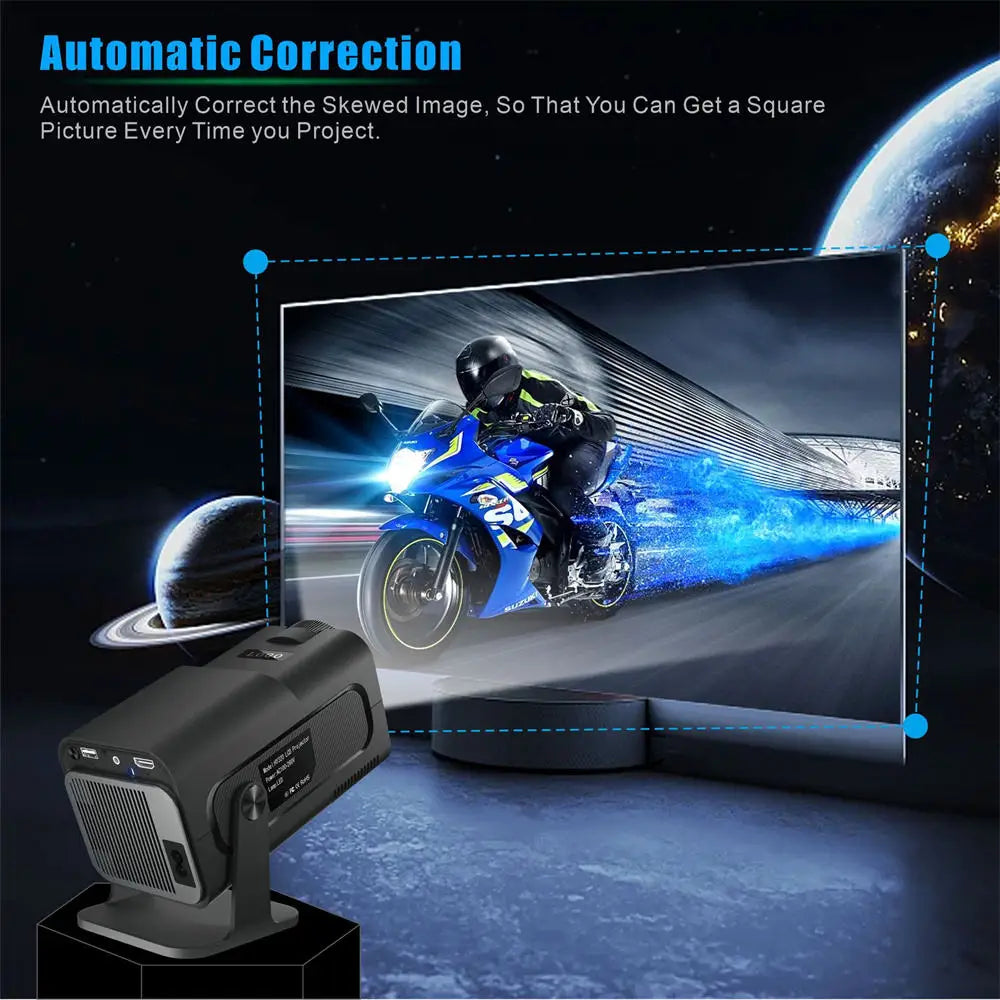 HY320 Mini Projector Android 11 Wifi 6 BT5.0 Allwinner H713 Upgrade 4K Home Outdoor Portable Projector