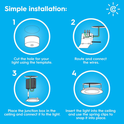 GE Cync Reveal HD+ Wafer Smart LED Downlight, Color Changing Wifi Lights, 6In, 16 Watts, 1Pk