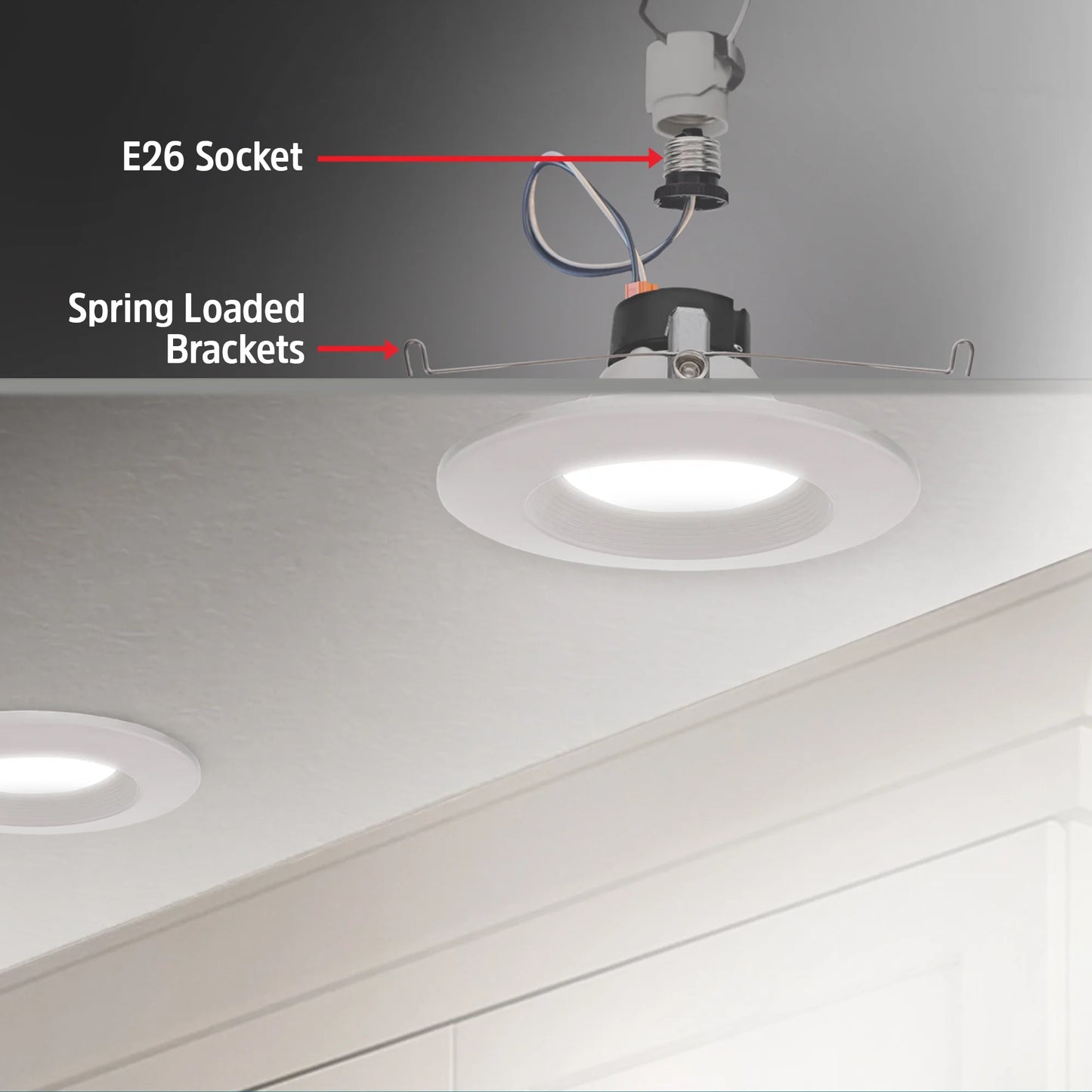 8-Pack Smart Wi-Fi Multi Color and Multi White 5”/6” LED Recessed Downlight BR30, Indoor Kitchen Area