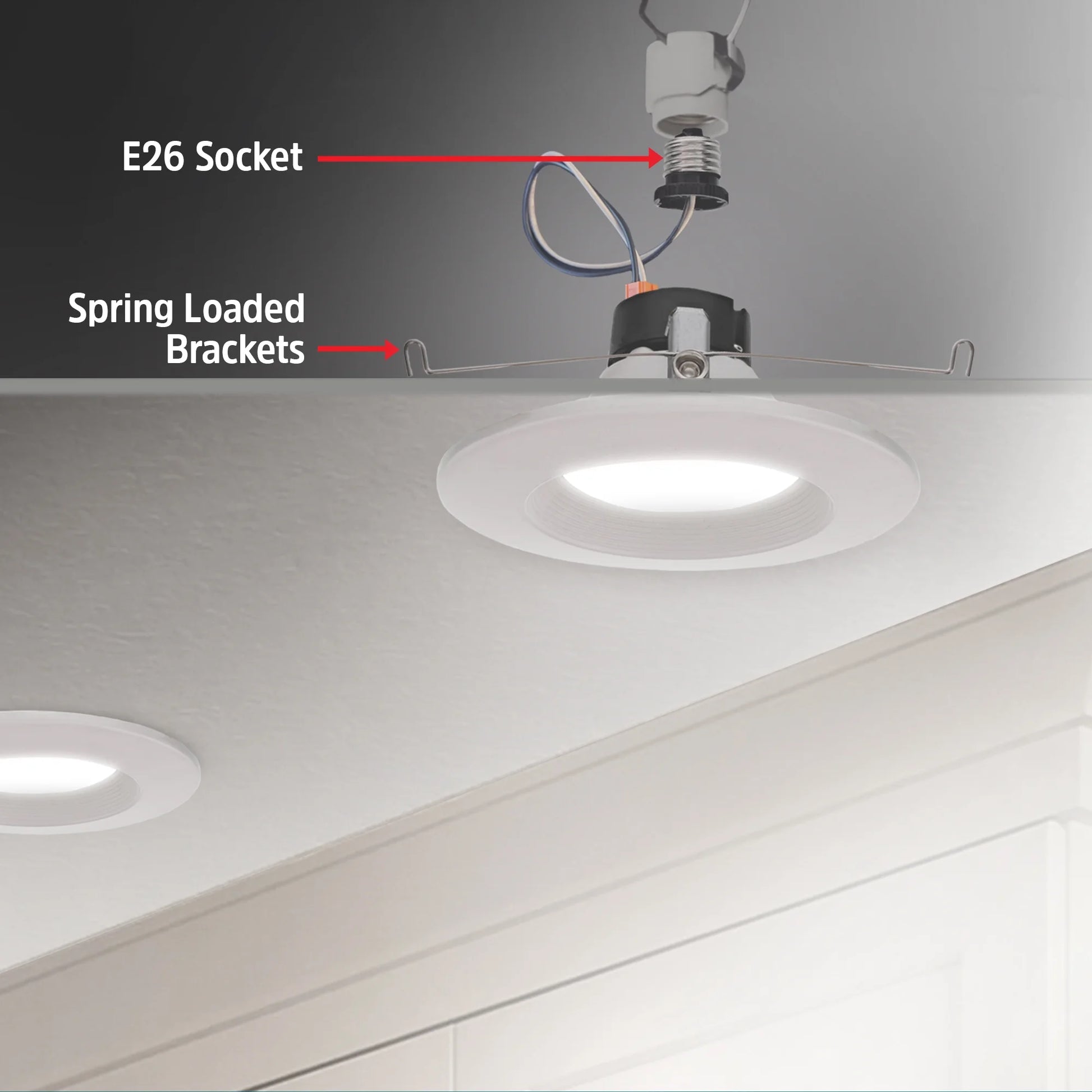 8-Pack Smart Wi-Fi Multi Color and Multi White 5”/6” LED Recessed Downlight BR30, Indoor Kitchen Area