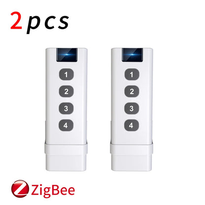 Tuya Smart Home Zigbee Remote Control 4 Channels Scene Switch Tuya Control Universal 4 Buttons Inteligente Smart Life Devices