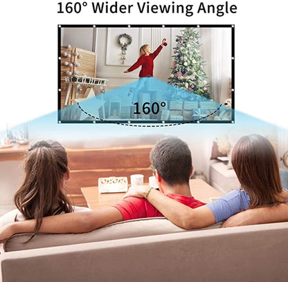 60 72 84 100 120 150 Inch Simple Foldable Projection Screen 100Inch Curtain 16:9 Outdoor Full HD 2K 4K Projector Screen Curtain